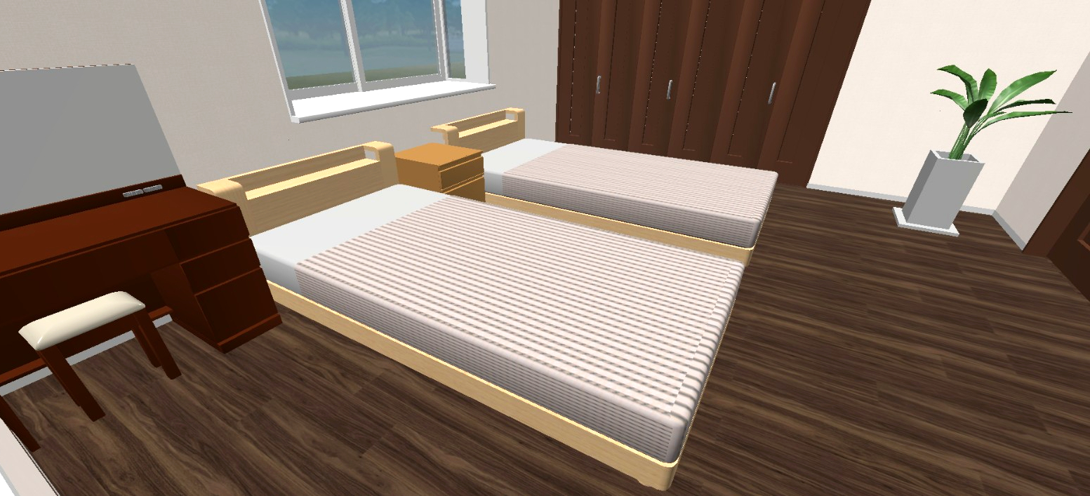 (寝室) 寝室3D